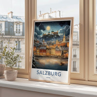 Salzburg Poster - Alpine Landscape Art Featuring Mozart Birthplace