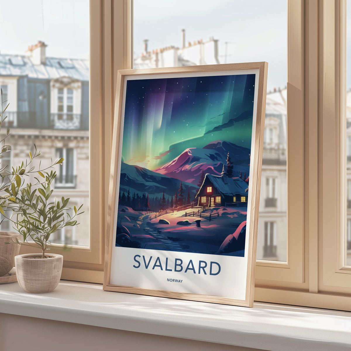 Svalbard Poster - Nordic Winter Wonderland Arctic Wall Decor Print