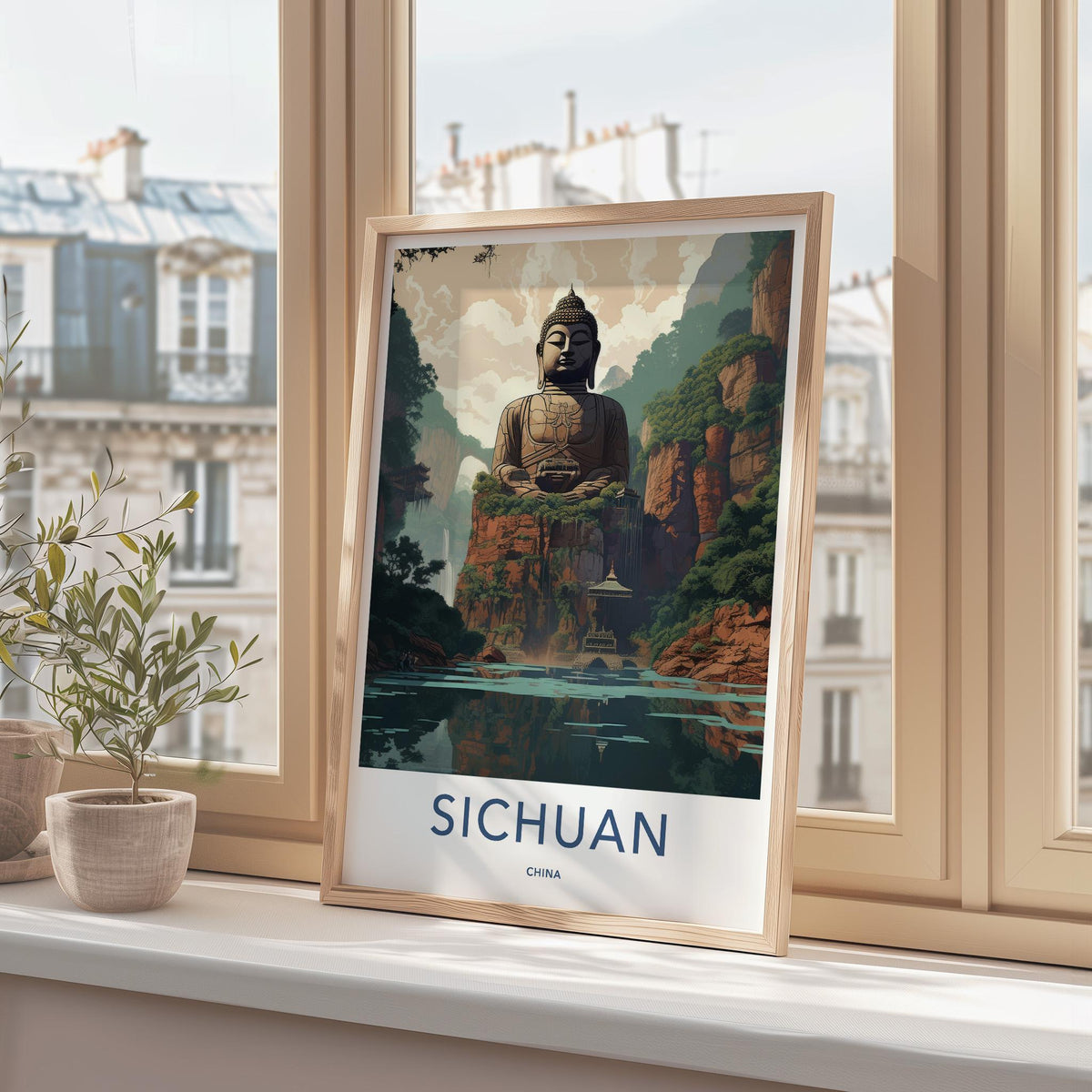 Sichuan Wall Art - China Wall Decor Featuring Buddha & Serene