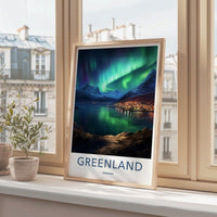Greenland Poster - Scenic Wall Art Featuring Northern Lights & Snow