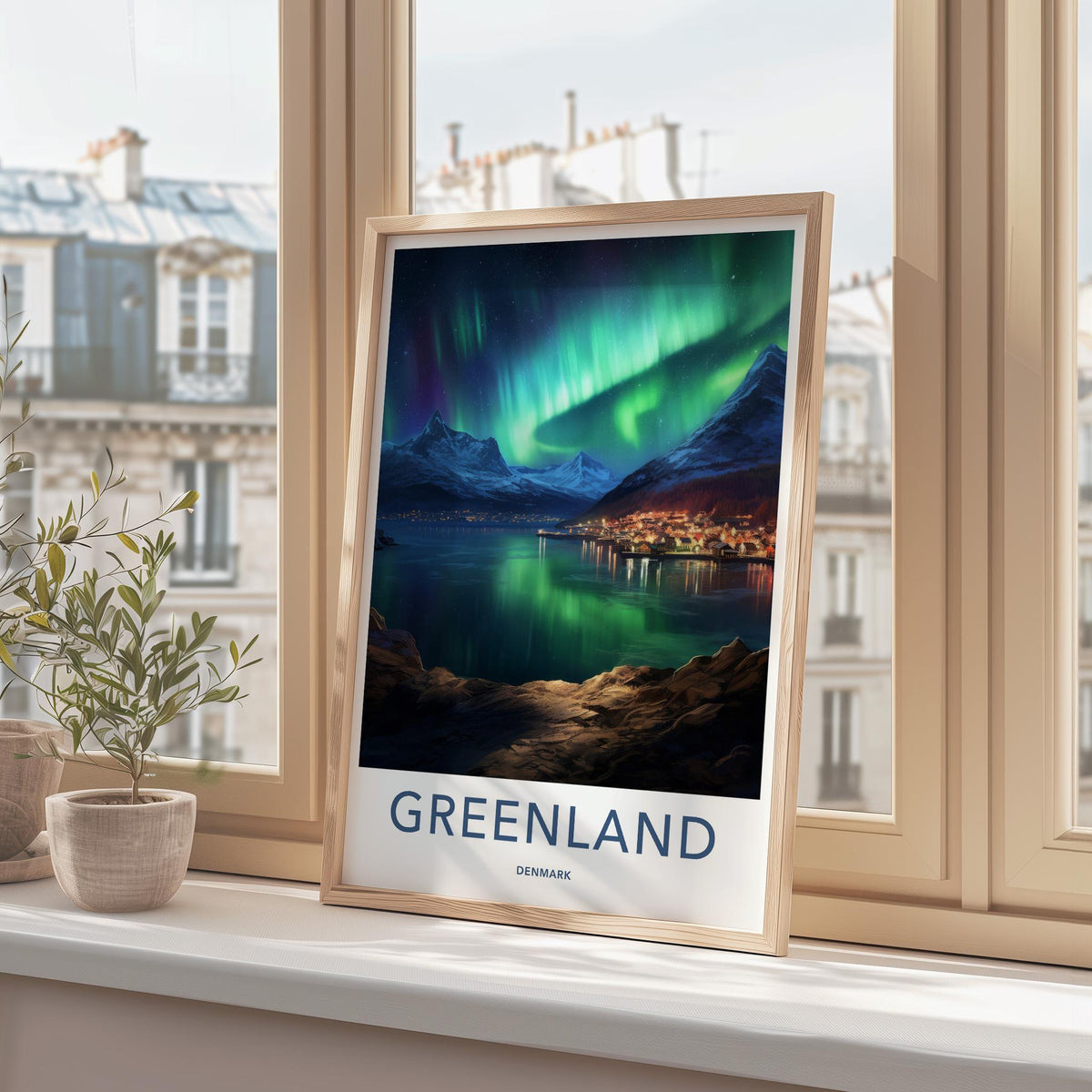Greenland Poster - Scenic Wall Art Featuring Northern Lights & Snow