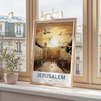 Jerusalem Wall Art - Historic Jerusalem Art with Western Wall Print