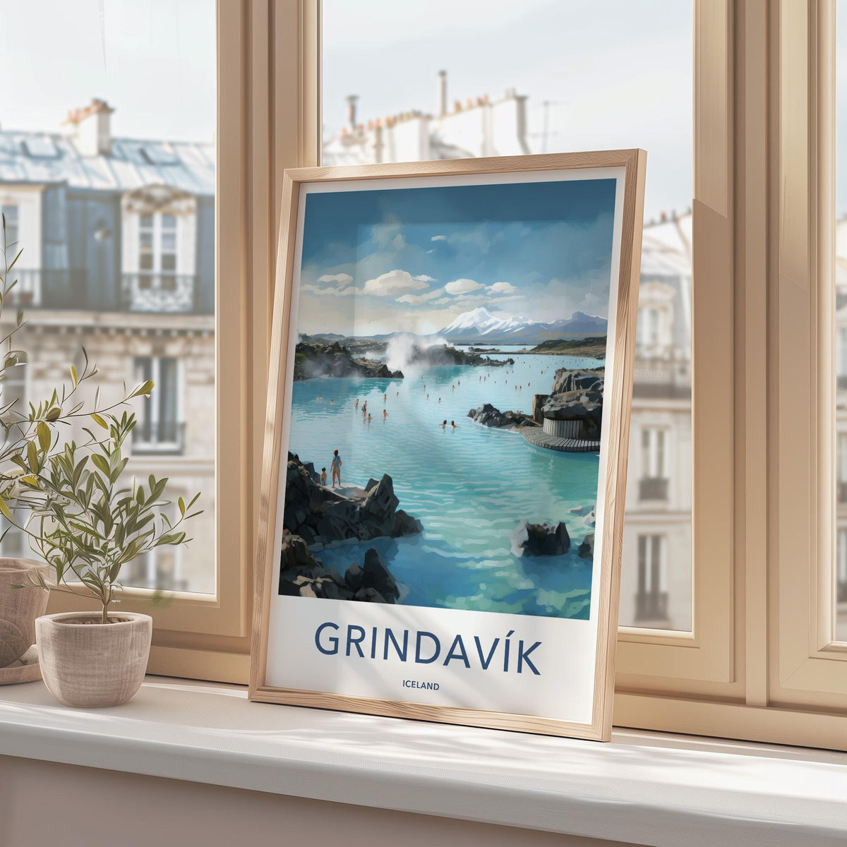 Grindavik Poster - Iceland Wall Art Featuring Volcanic Landscape