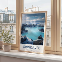 Grindavik Poster - Iceland Wall Art Featuring Volcanic Landscape