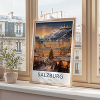 Salzburg Austria Poster - Scenic Winter Landscape Print