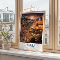 Gujarat Wall Art - Framed Cityscape Poster Featuring Indian