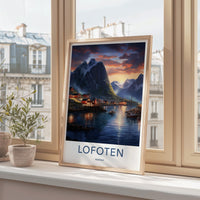 Norway Wall Art - Sognefjord Poster with Lofoten Fjords Scenic