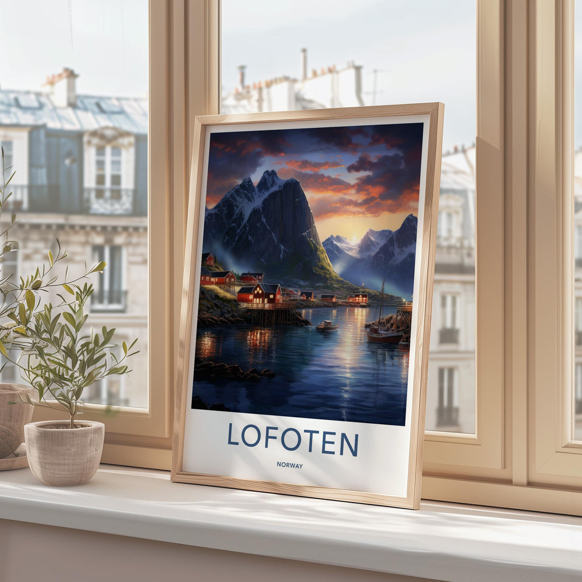 Norway Wall Art - Sognefjord Poster with Lofoten Fjords Scenic