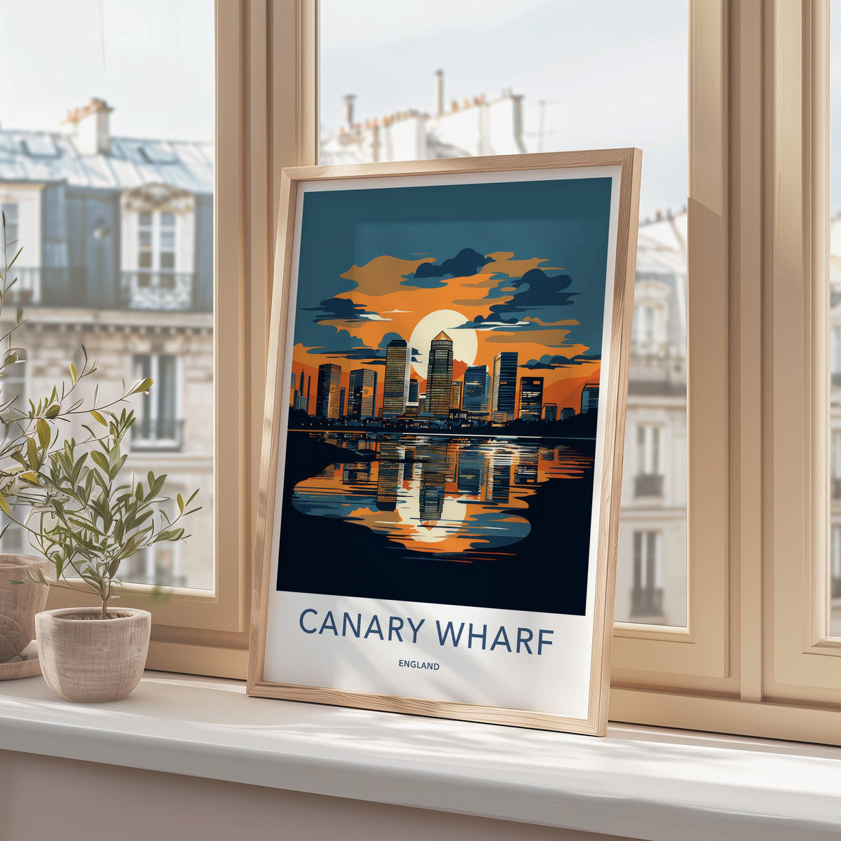 Canary Wharf Poster - Modern Cityscape Print