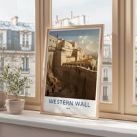 Western Wall Poster - Historic Jerusalem Art & Sacred Site Wall Decor