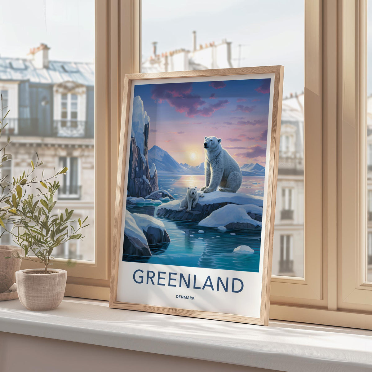 Greenland Poster - Arctic Wall Art With Majestic Polar Bears & Icy