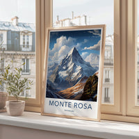 Monte Rosa Poster - Majestic Alpine Mountain Wall Decor With Scenic