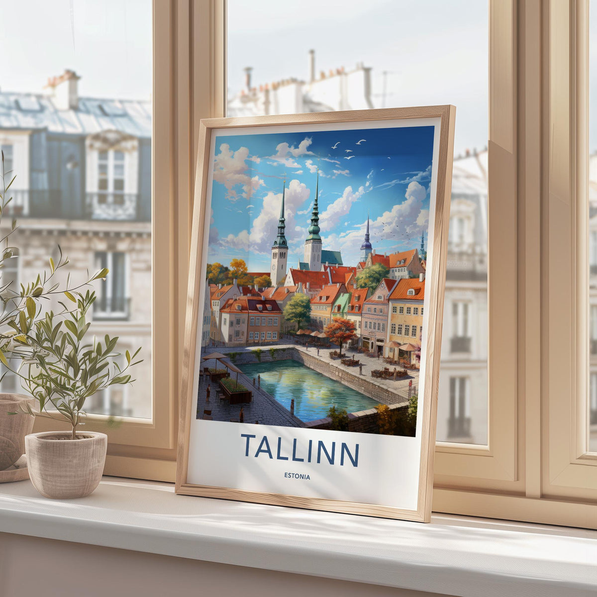 Tallinn Poster - Estonia Wall Art Featuring Medieval Cityscape