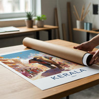 Kerala Wall Art - Vibrant Elephant Parade Poster