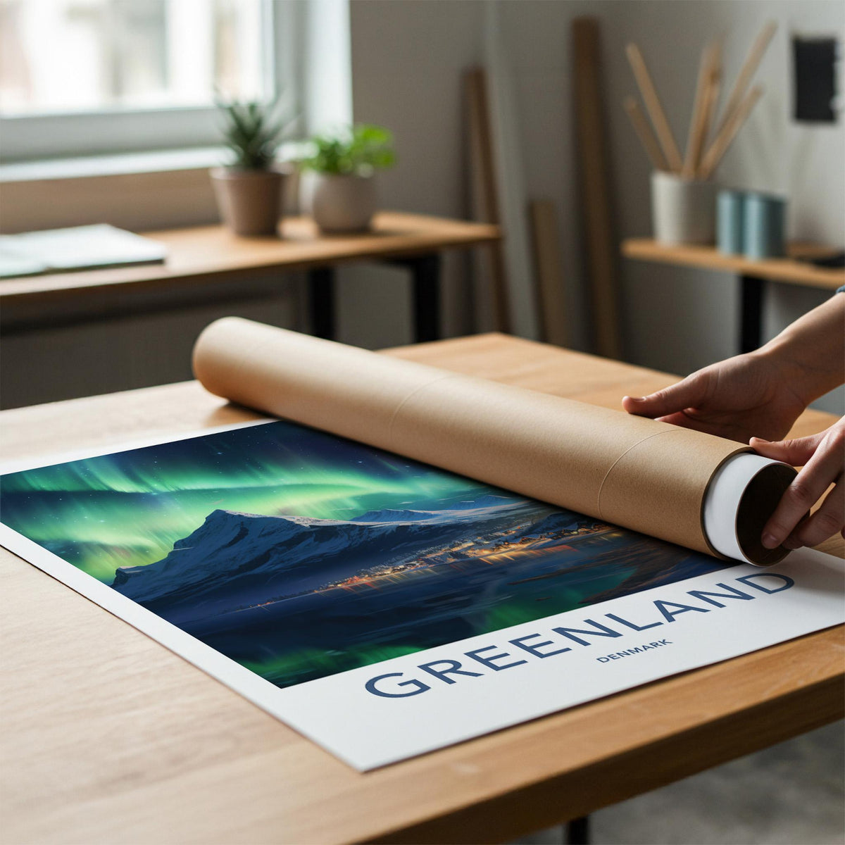 Greenland Aurora Poster - Northern Lights Art