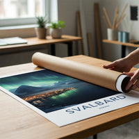 Svalbard Poster - Norway Wall Art Featuring Northern Lights