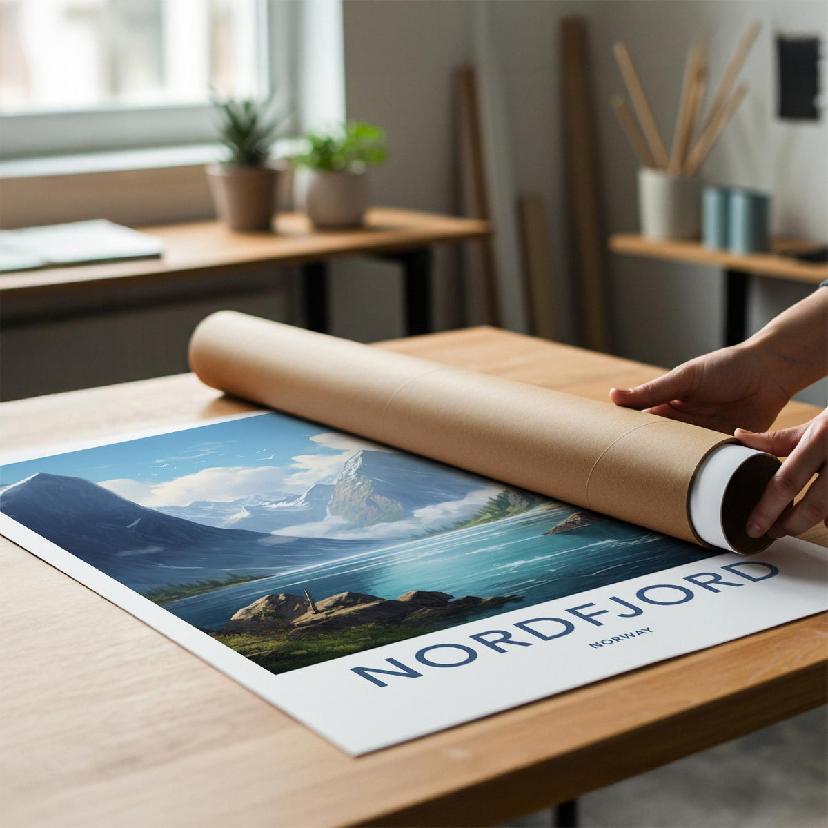Nordfjord Wall Art - Norway Poster With Serene Fjord Landscape Print