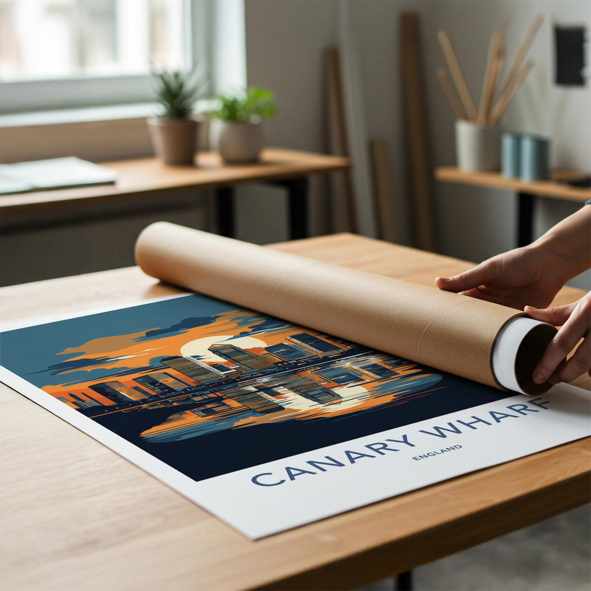 Canary Wharf Poster - Modern Cityscape Print