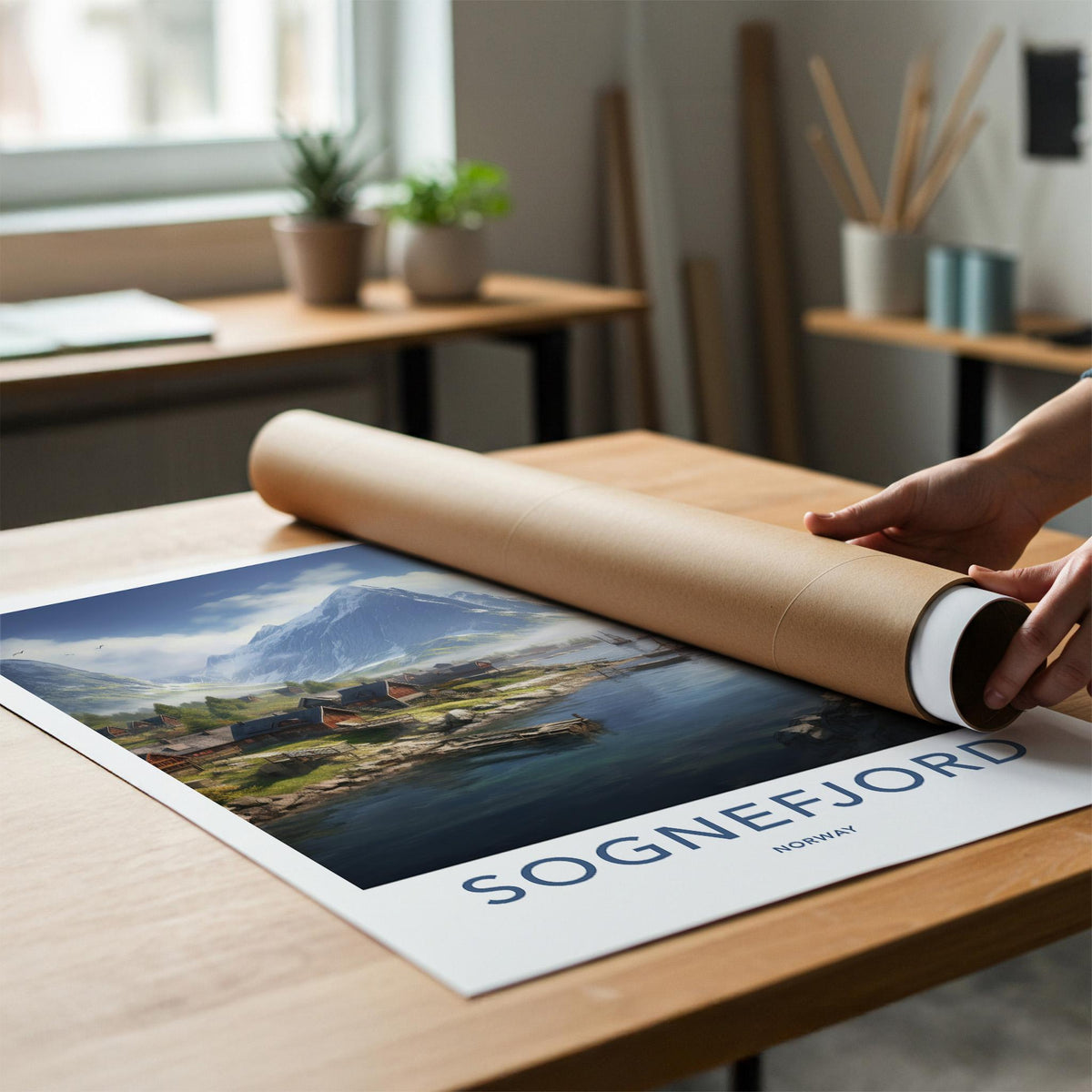 Sognefjord Poster - Norway Wall Art With Scenic Fjord Artwork