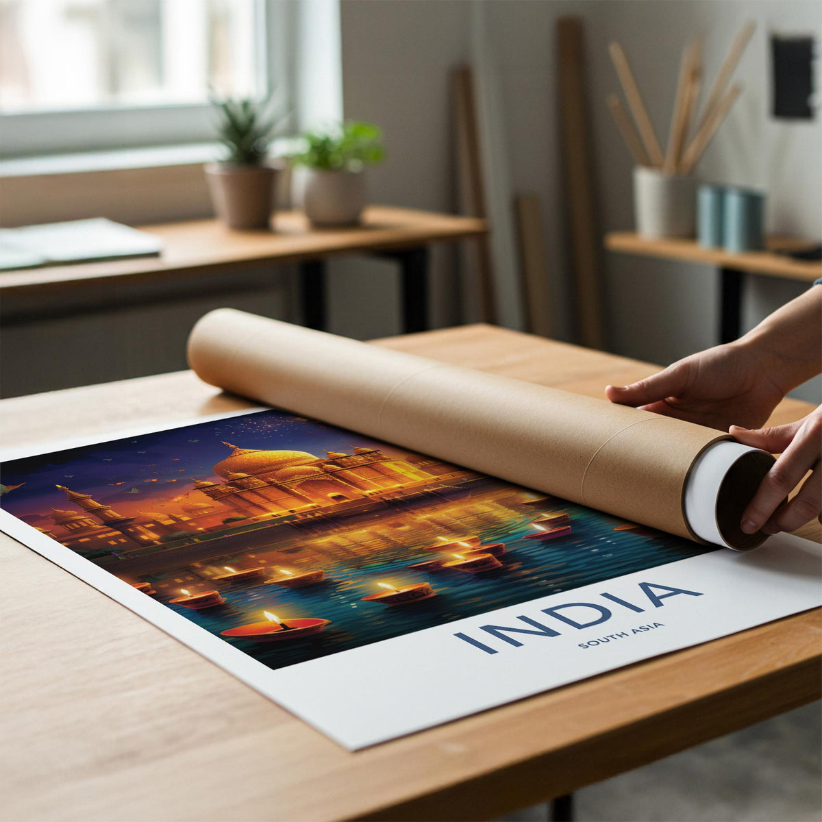 Taj Mahal Poster - India Wall Art Featuring Mughal Architecture