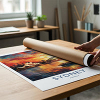 Sydney Sunset Poster - Vibrant Australia Wall Art Featuring Harbor