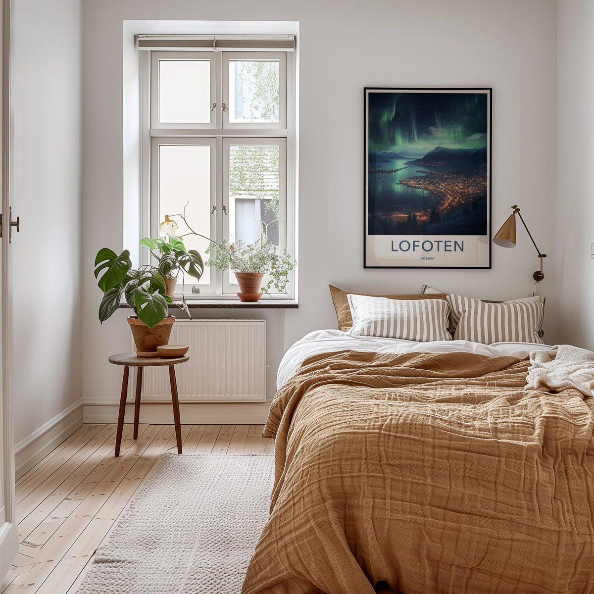 Lofoten Poster - Norway Wall Art Featuring Northern Lights & Winter