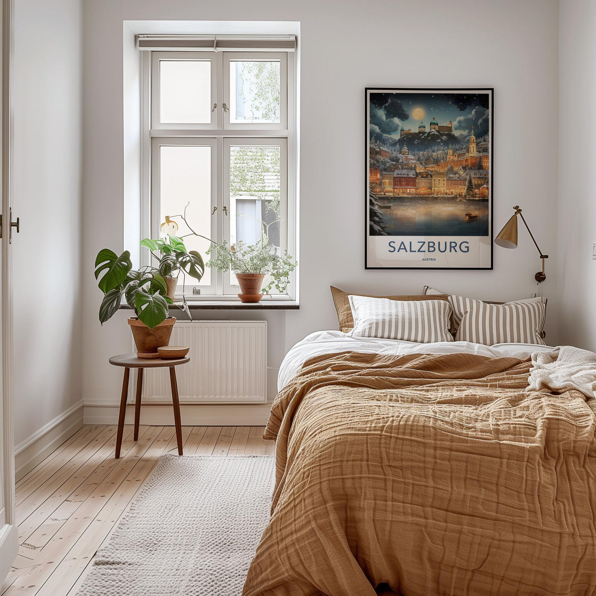 Salzburg Poster - Alpine Landscape Art Featuring Mozart Birthplace