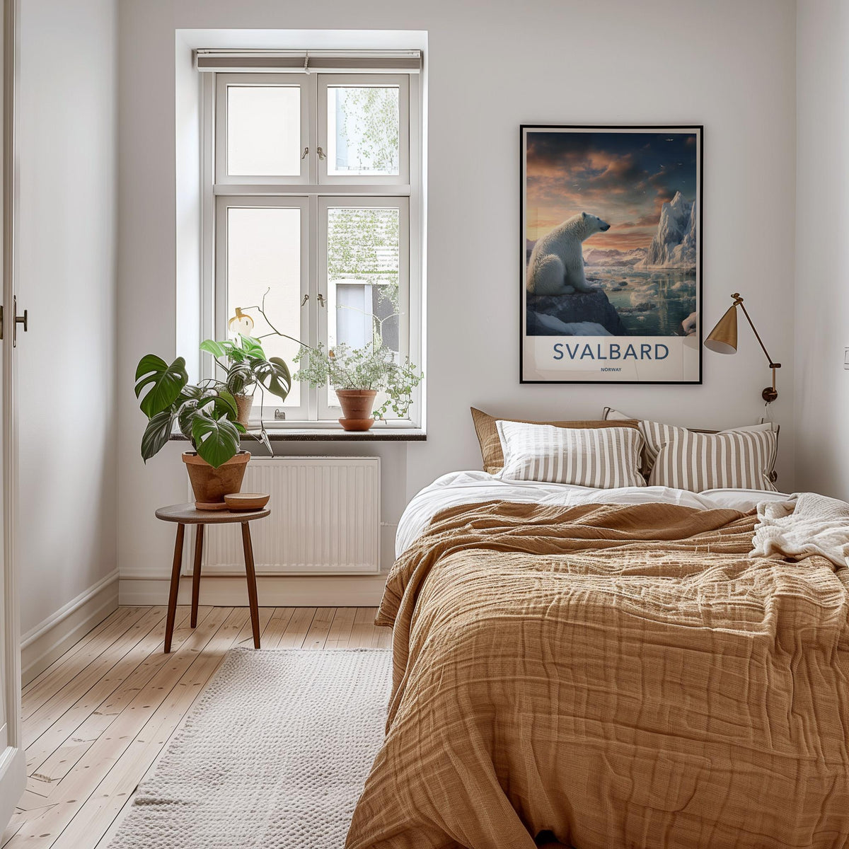 Svalbard Poster - Arctic Landscape & Polar Bear Art Print for Home