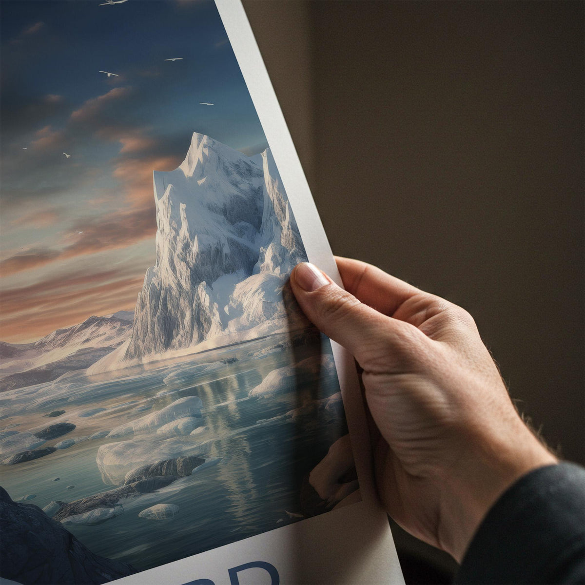 Svalbard Poster - Arctic Landscape & Polar Bear Art Print for Home