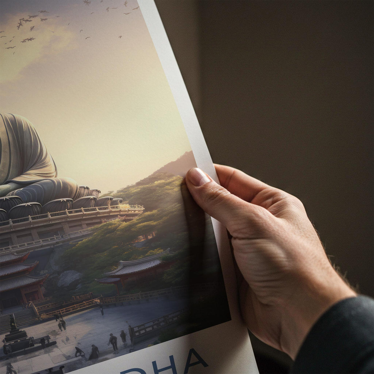 Tian Tan Poster - Hong Kong Wall Art Featuring Great Buddha Statue