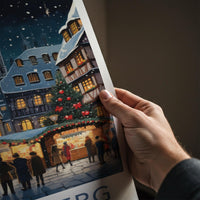 Nuremberg Poster - Festive Holiday Christmas Market Art With Timber