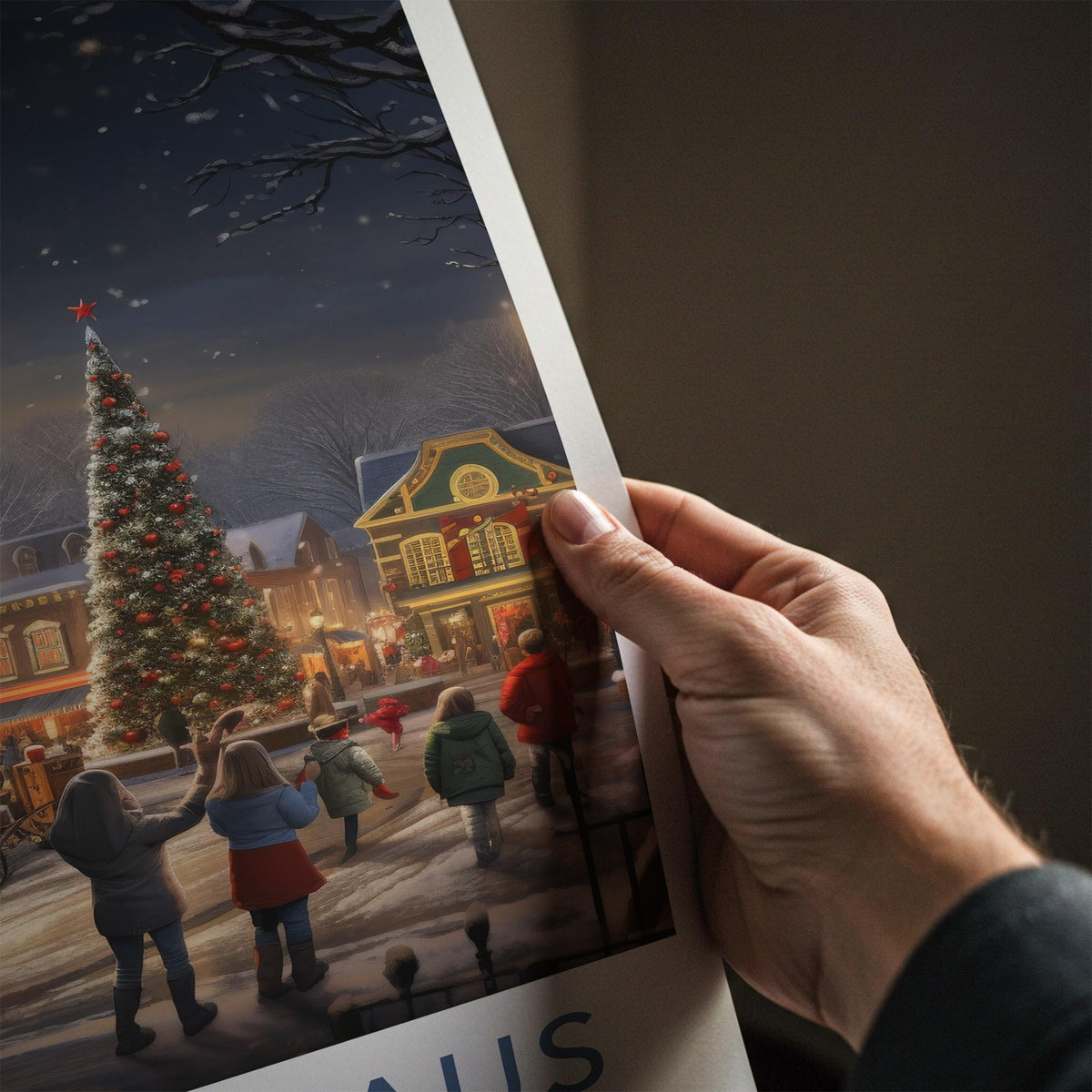 Santa Claus Poster - Festive Holiday Wall Art Featuring Indiana