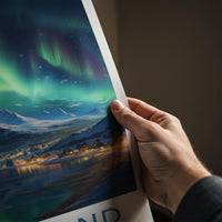 Greenland Aurora Poster - Northern Lights Art