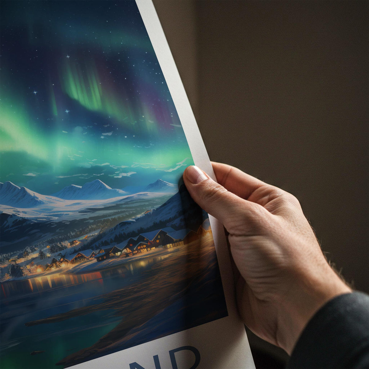 Greenland Aurora Poster - Northern Lights Art