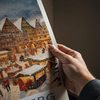 Nuremberg Poster - German Holiday Poster Featuring Festive Christmas