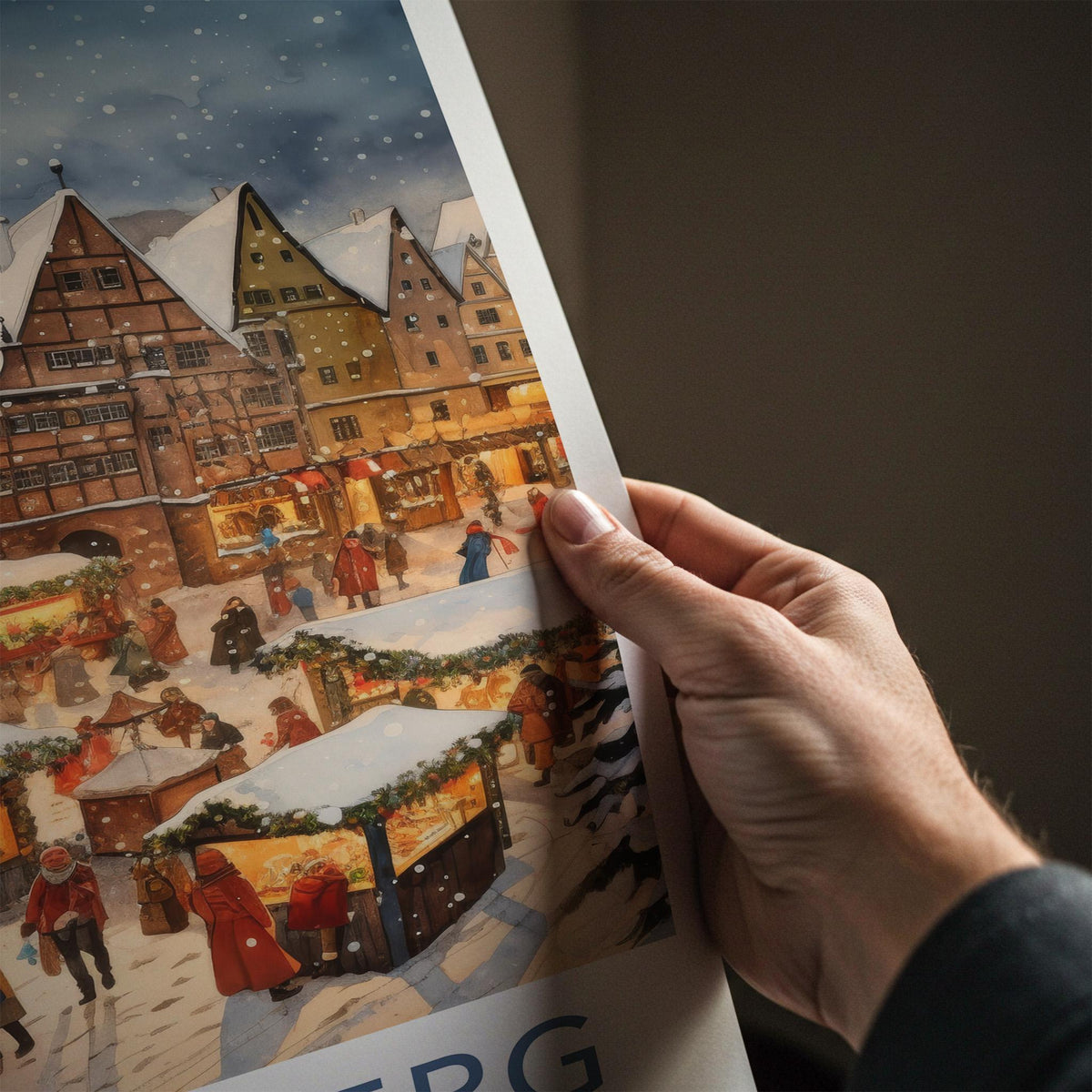 Nuremberg Poster - German Holiday Poster Featuring Festive Christmas