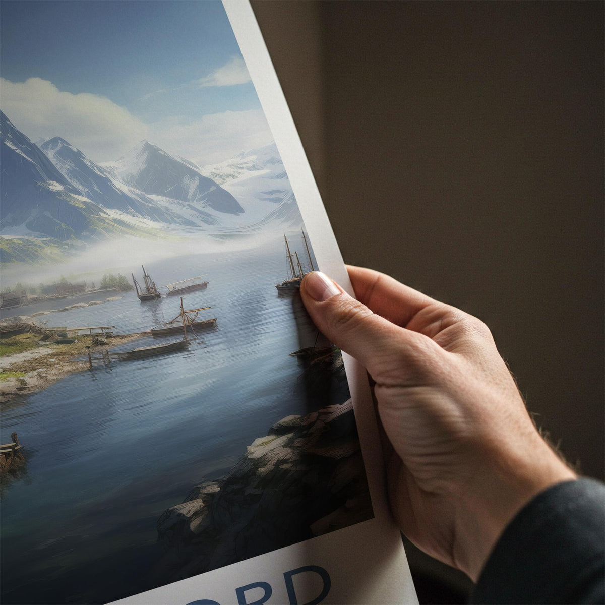 Sognefjord Poster - Norway Wall Art With Scenic Fjord Artwork