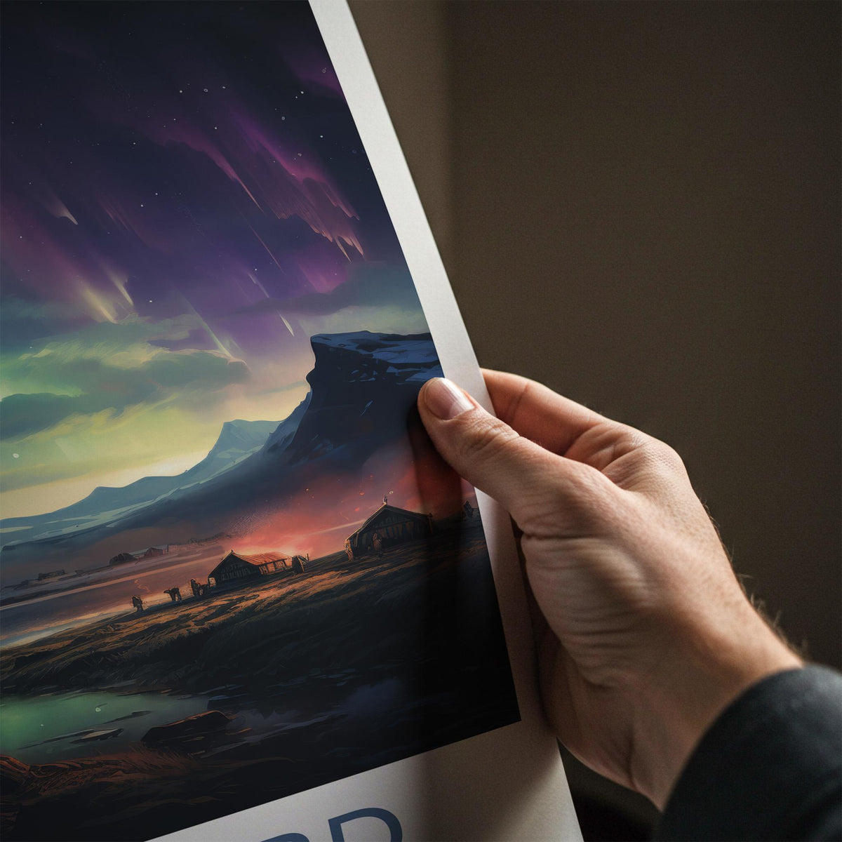 Svalbard Poster - Arctic Wall Decor Featuring Northern Lights