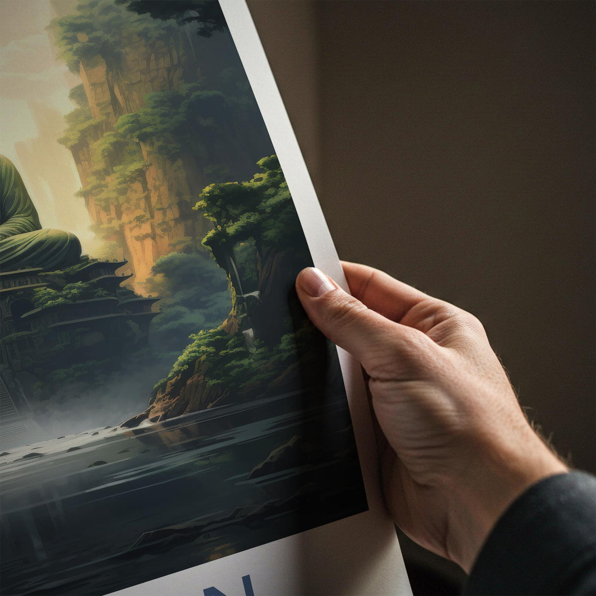 Sichuan Wall Art - Elegant Chinese Landscape Print With Mountain