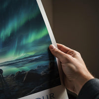 Iceland Wall Art - Hafnarfjörður Poster Featuring Northern Lights