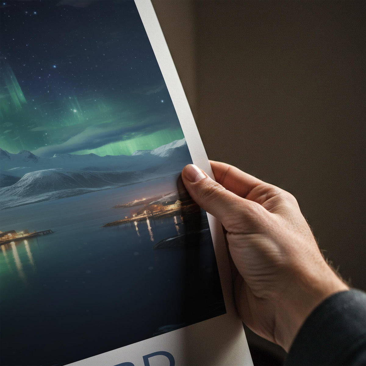 Svalbard Poster - Norway Wall Art Featuring Northern Lights