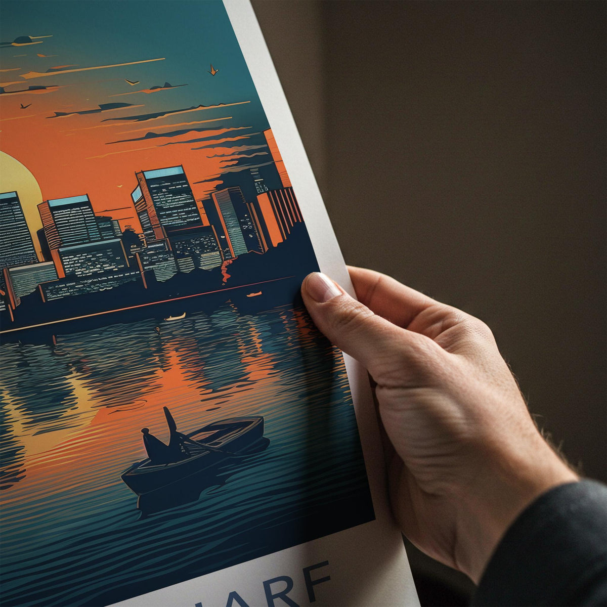 Canary Wharf Poster - London Cityscape Art