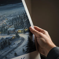 Yakutsk Poster - Cozy Cabin Wall Art Featuring Snowy Village & Winter
