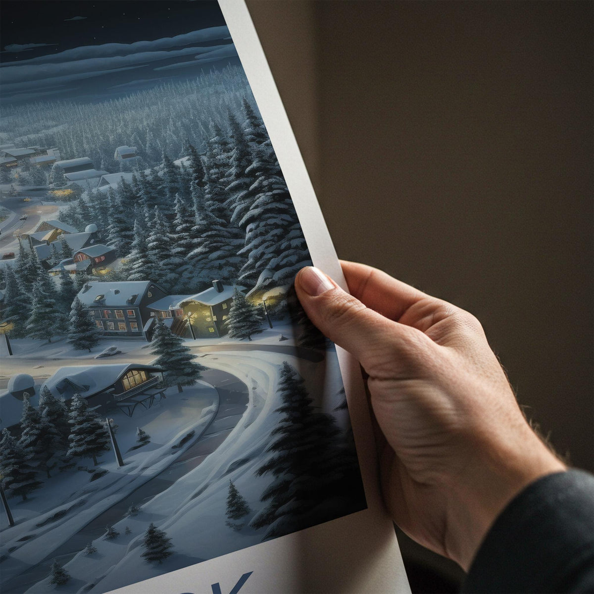 Yakutsk Poster - Cozy Cabin Wall Art Featuring Snowy Village & Winter