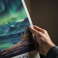 Svalbard Poster - Norway Wall Art Featuring Northern Lights