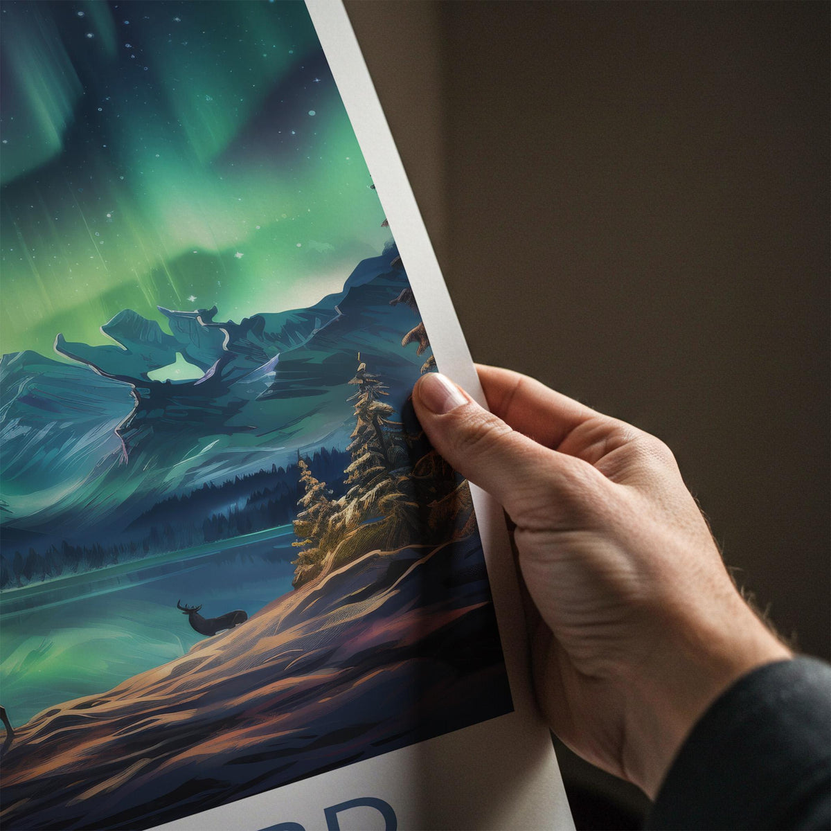 Svalbard Poster - Norway Wall Art Featuring Northern Lights