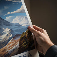 Monte Rosa Poster - Majestic Alpine Mountain Wall Decor With Scenic