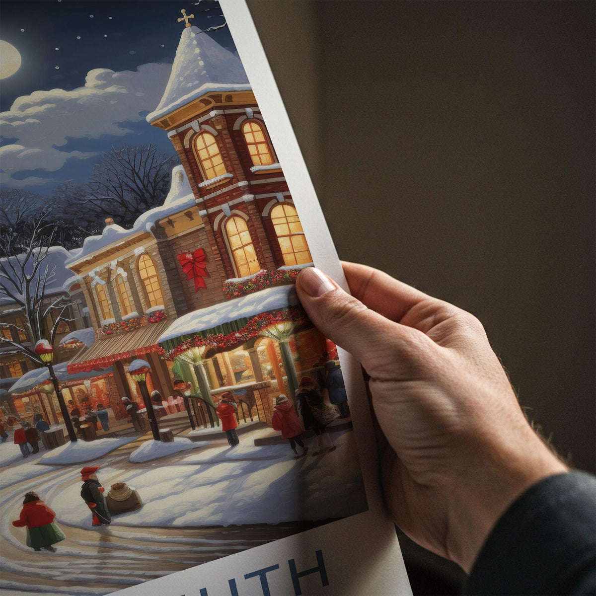 Frankenmuth Wall Art - Winter Village Scene