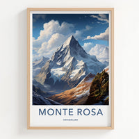 Monte Rosa Poster - Majestic Alpine Mountain Wall Decor With Scenic