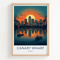 Canary Wharf Poster - London Cityscape Art